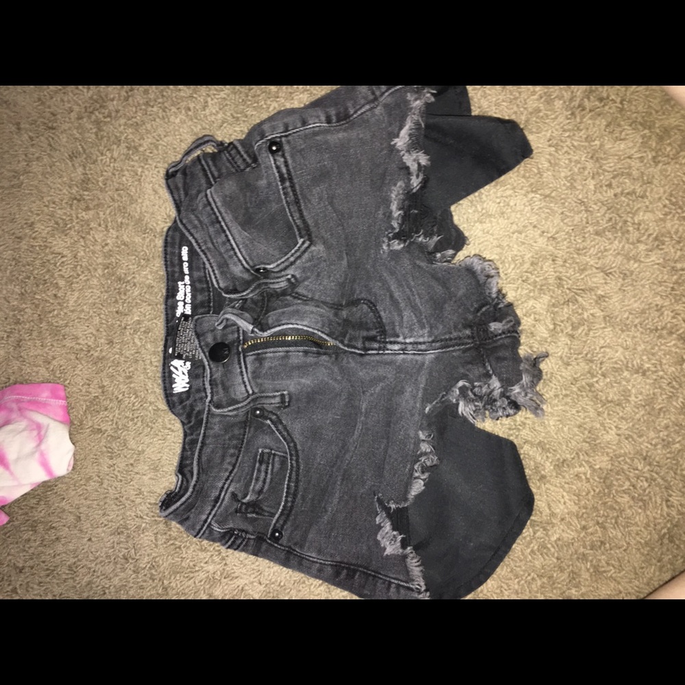 black shorts